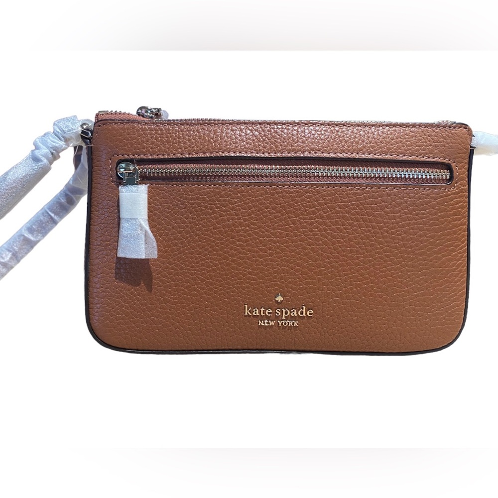 Kate Spade Leila convertible wristlet, in gingerbread with gold hardware, NWT